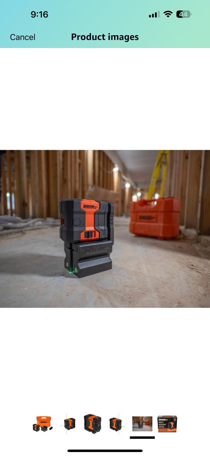 Johnson Level & Tool JDT300-GN3D Laser Level, Self-Leveling Kit 3 Dot Laser