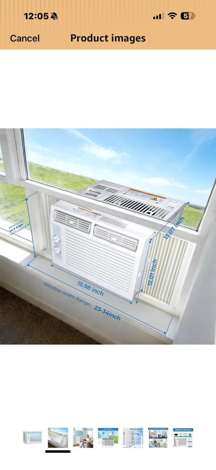 Electactic 5000 Btu Window Air Conditioner, AC Window Unit Up to 150