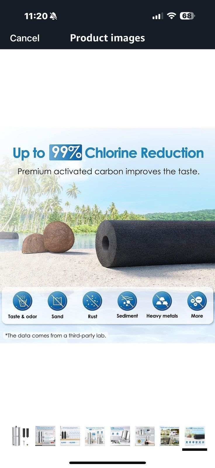 Waterdrop Gravity-fed Water Filter System, Reduces Lead and up to 99%
