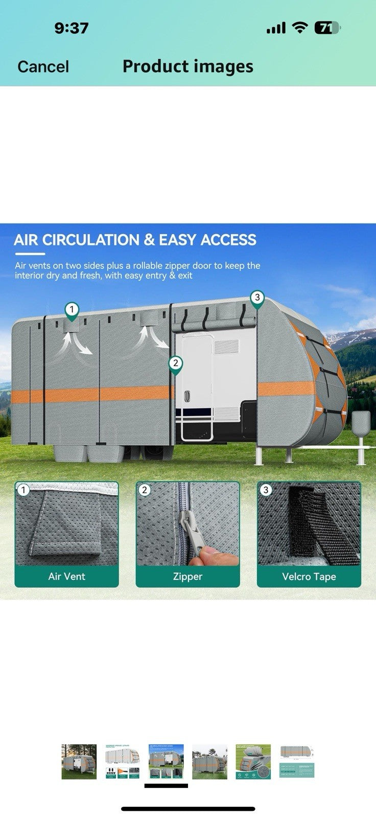 YITAHOME 24-27FT Travel Tailer Cover Camper CoverSuper Thick Waterproof 
