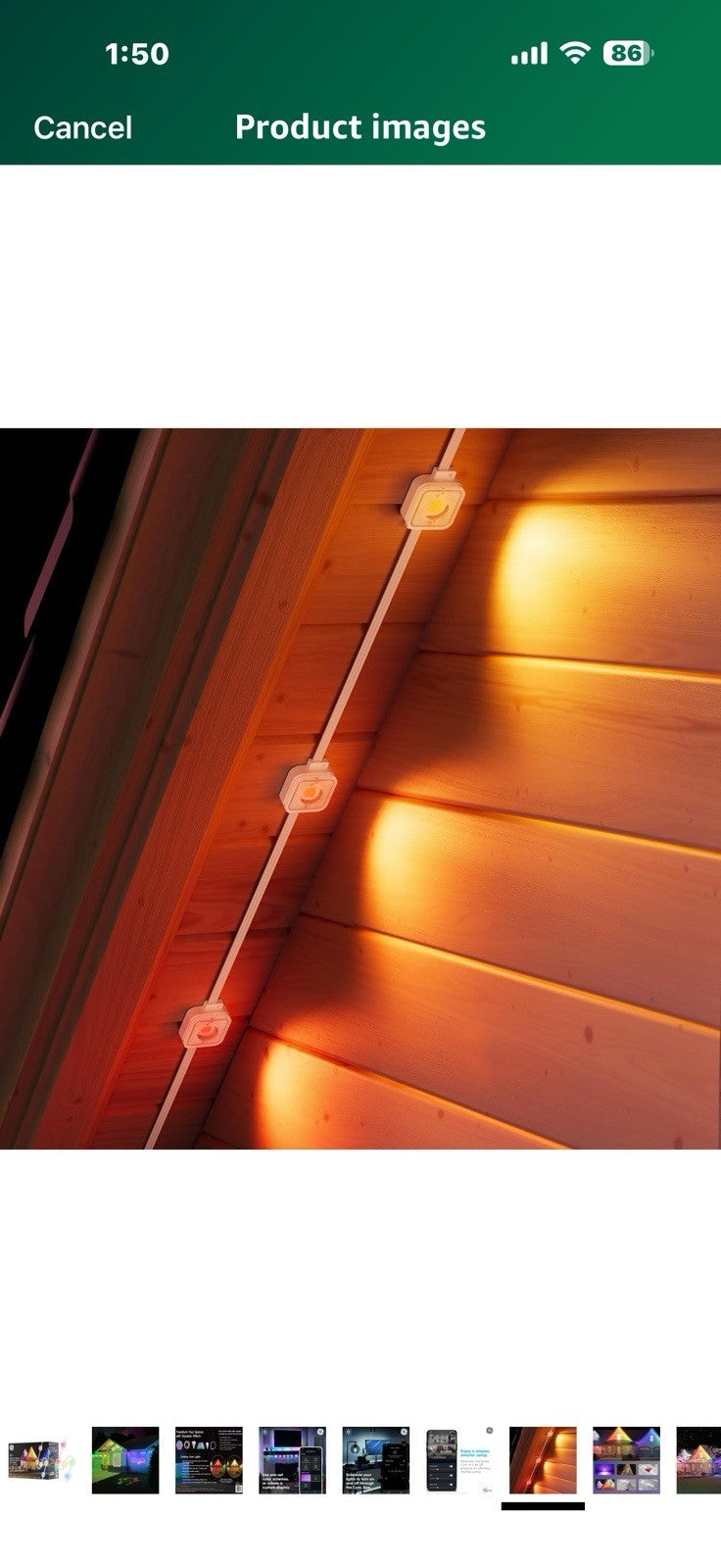 Cync Dynamic Effects Outdoor Smart Eave Lights 100ft
