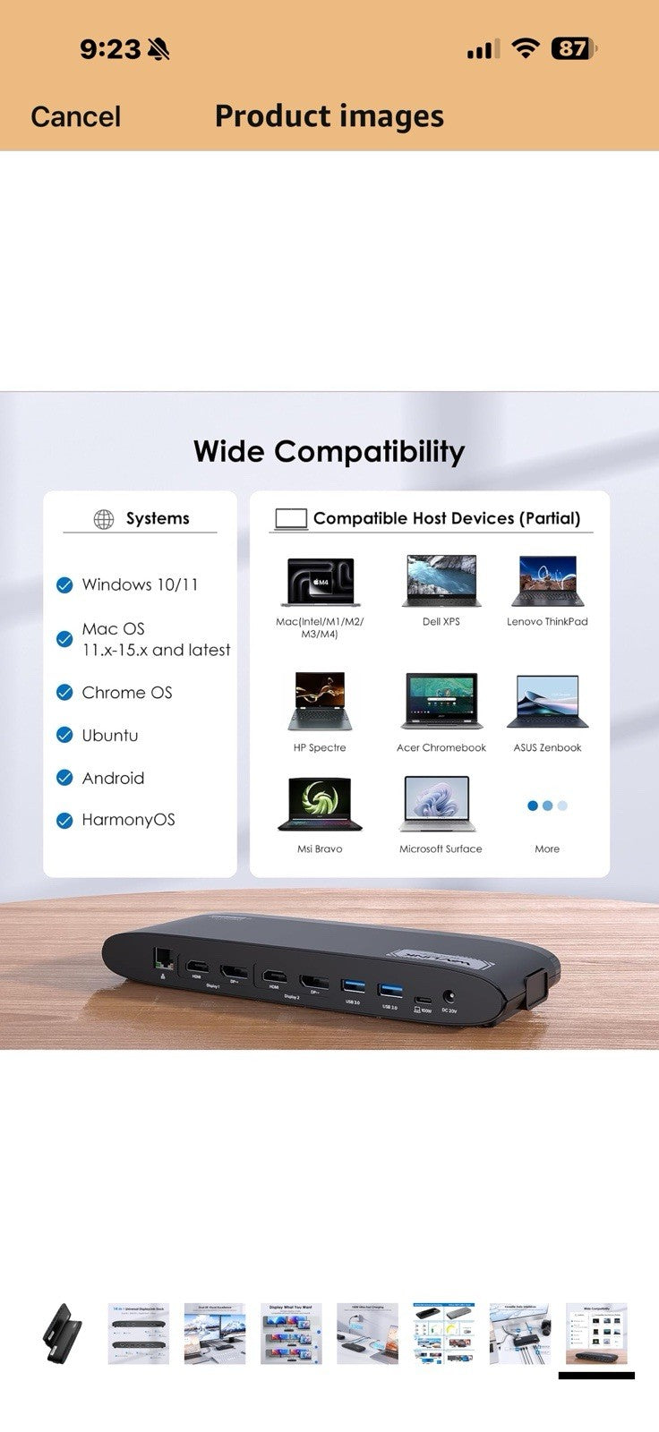 WAVLINK DisplayLink Docking Station, Dual Monitor for Mac M1/M2/M3/M4