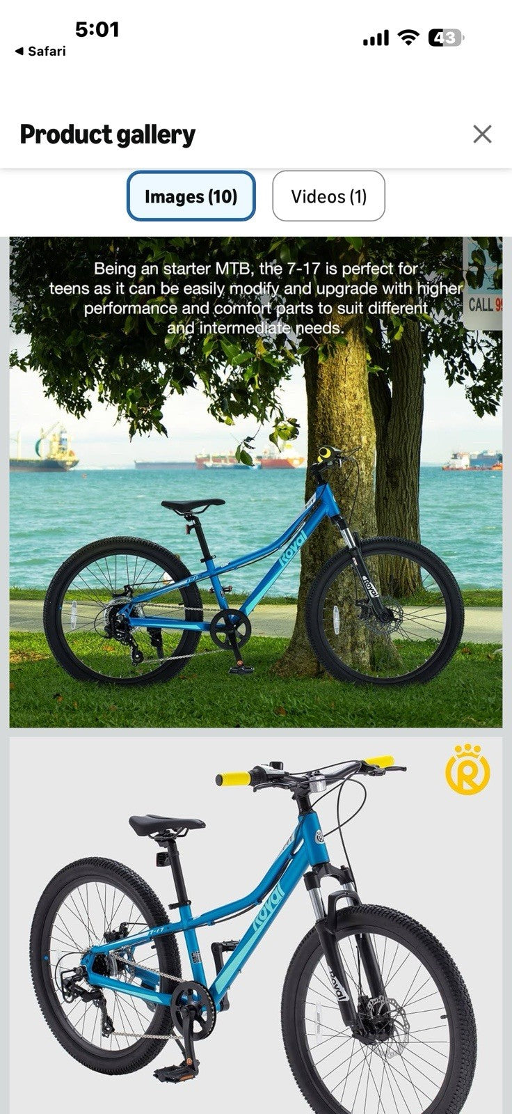 RoyalBaby Kids Mountain Bike Aluminium 20/24 Inch MTB Sports Bicycle, 