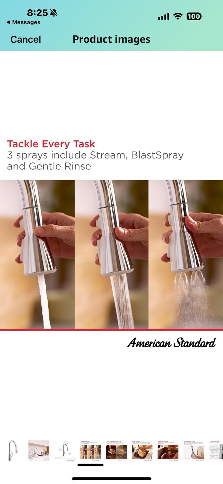 American Standard 1048810000 Aspirations Single-Hole Kitchen Sink Faucet 