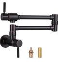 ALEASHA Solid Brass Made Oil Rubbed Bronze Pot Filler Faucet, Wall Mount Fauc...