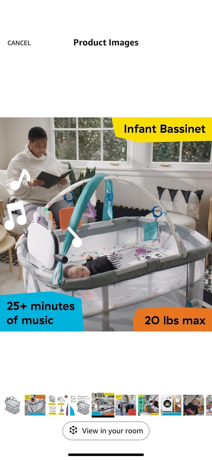 Baby Einstein Kick & Snooze 3-in-1 Foldable Playard