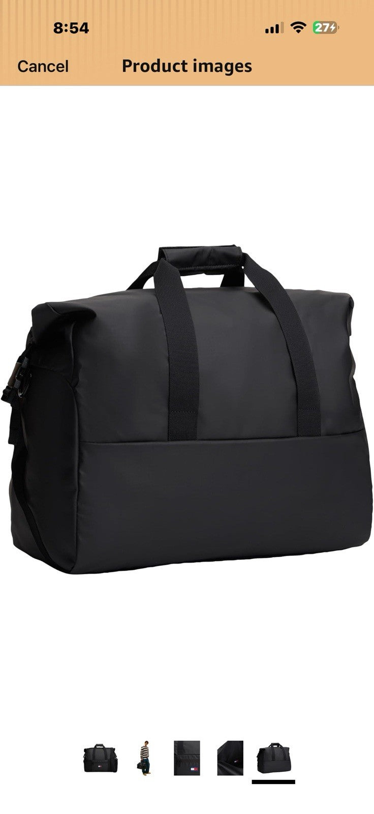 Tommy Jeans Daily Duffle Bag for Travel and Gym with Shoulder Straps