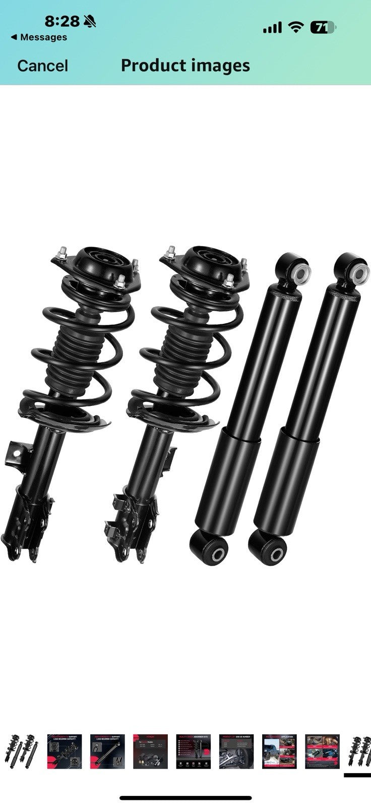BDFHYK 2PCS Front and 2PCS Rear Shock Absorbers kit Compatible