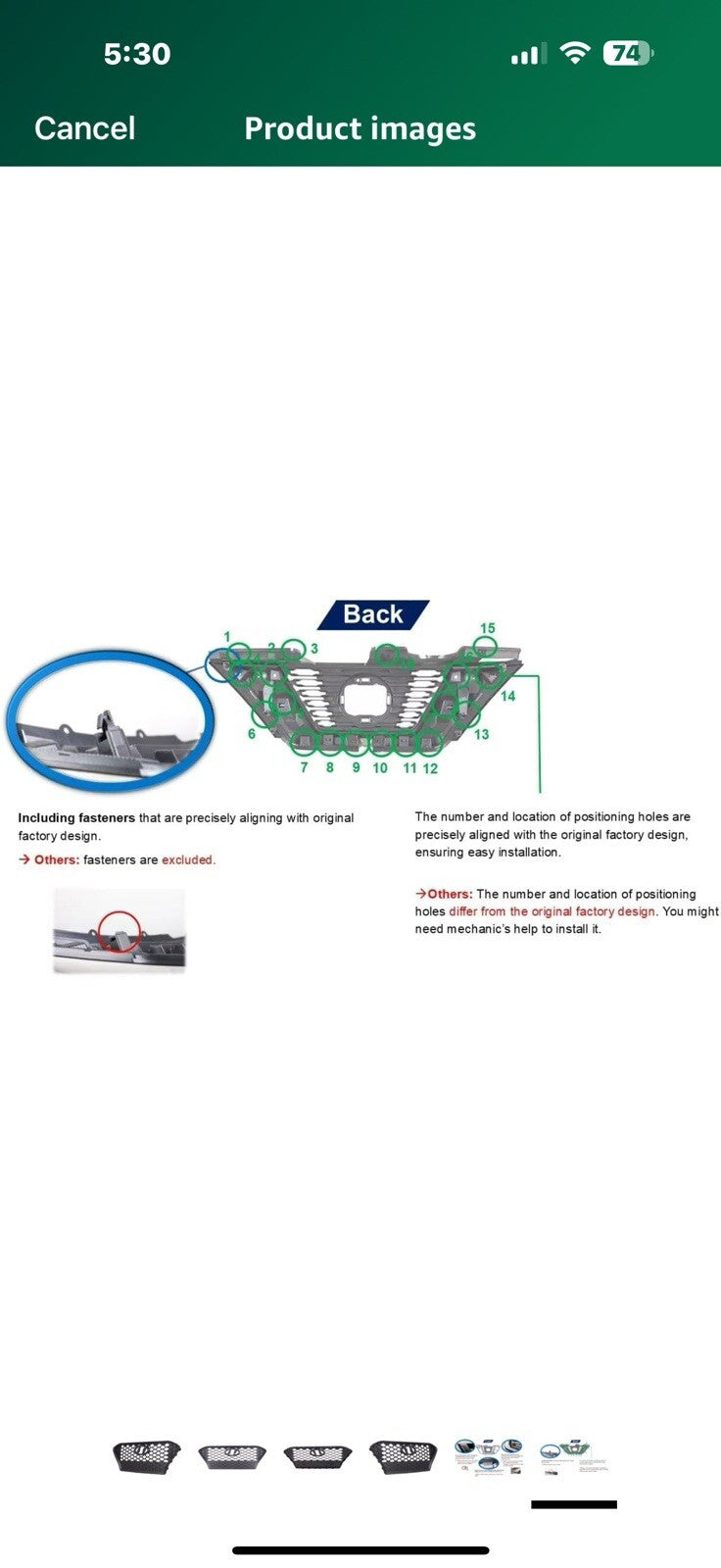 TYG (CAPA QUALITY) Front Grille Compatible with 2018-2021 Hyundai Kona