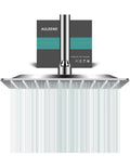 Square Rain Shower Head, High Flow Stainless Steel,Work with any decorative