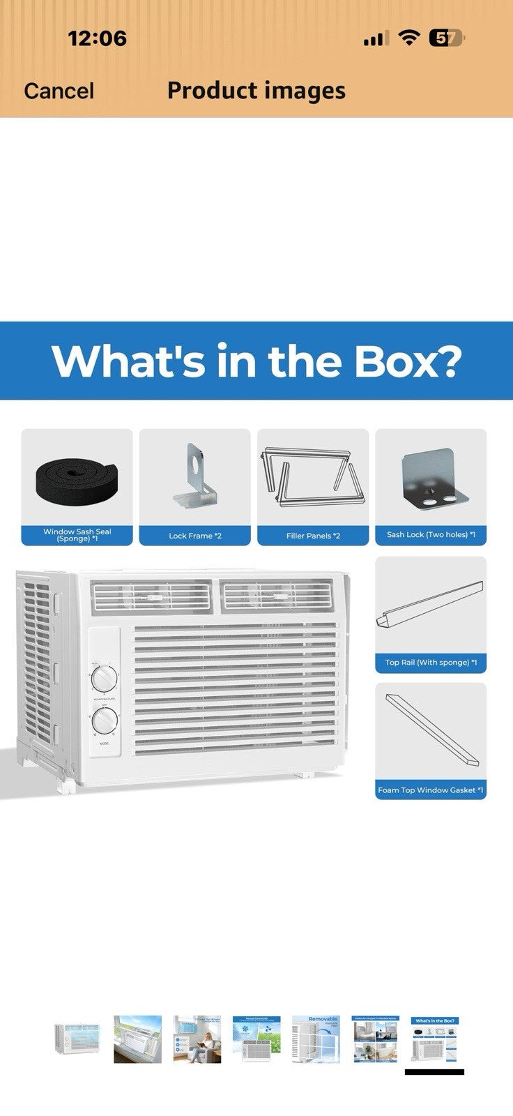 Electactic 5000 Btu Window Air Conditioner, AC Window Unit Up to 150