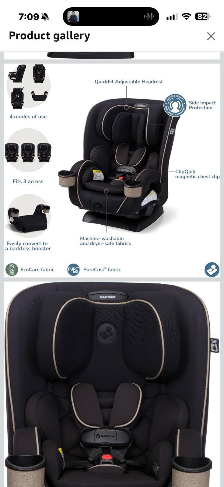 Maxi-COSI Kani 4-in-1 Infant Kids Convertible Car Seat, Rear-Facing, 