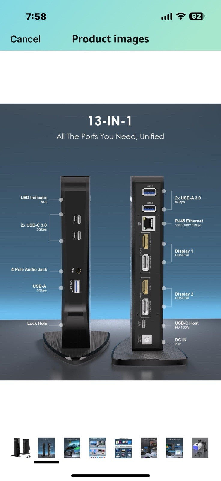 WAVLINK USB C Docking Station Dual Monitor, Dual 5K/4K@60Hz