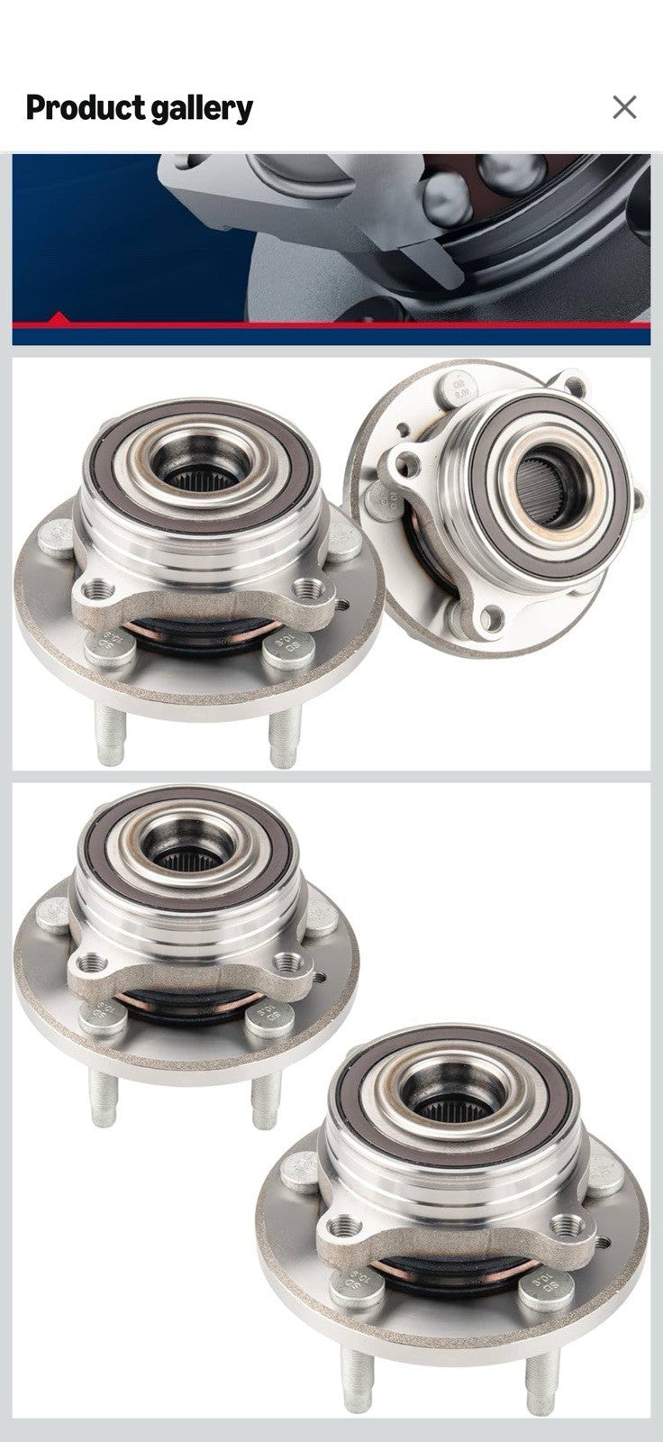 KAX 513275 2PCS Rear Wheel Hub Bearing Compatible with Ford Edge 