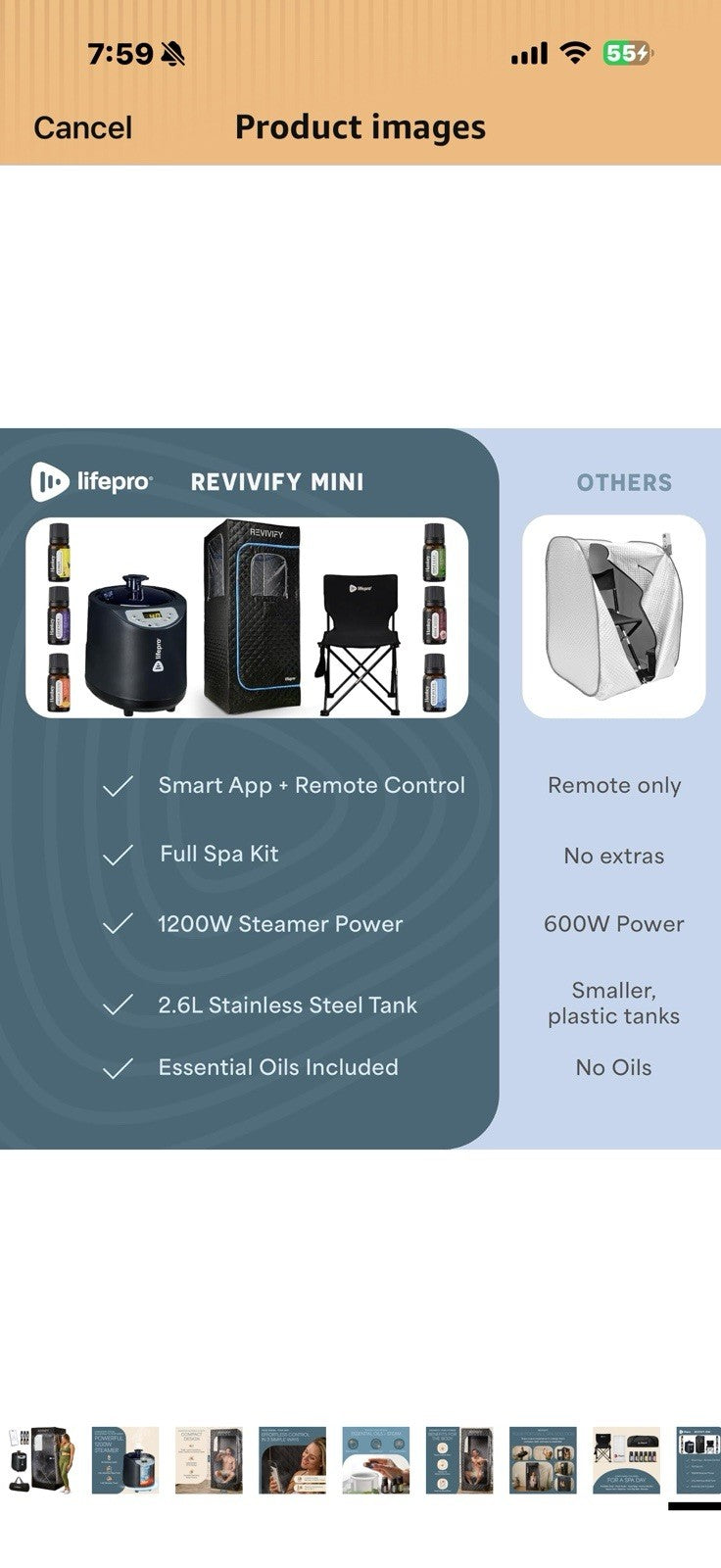 LifePro Revivify Portable Sauna Box – at Home Sauna Tent with Adjustable