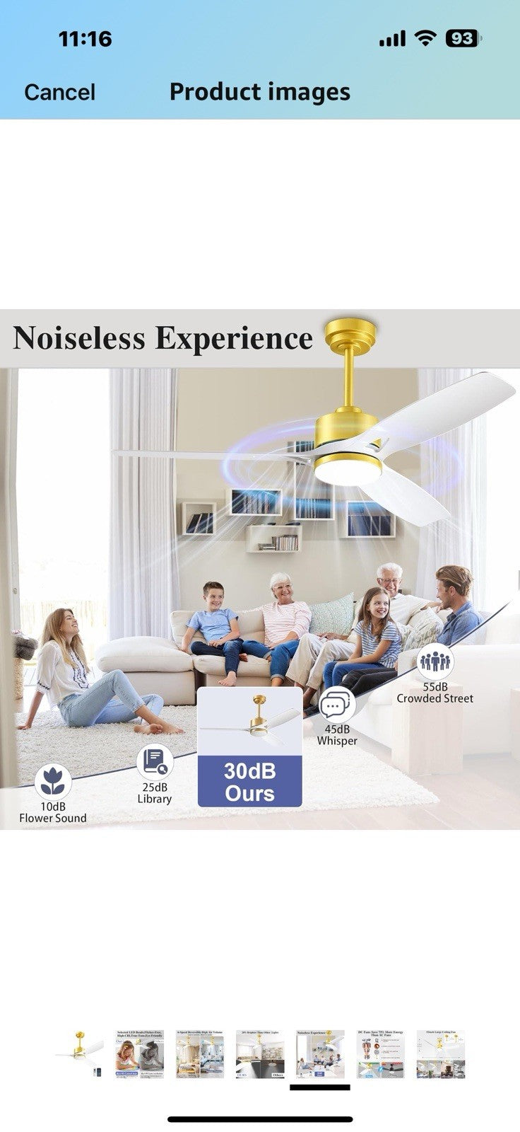 Ceiling Fans with Lights and Remote - 52 Inch Smart App Control Modern