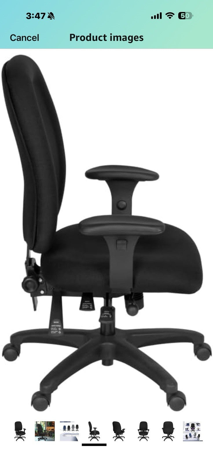 Romig Comfort Series High-Back Multifunctional Fabric Computer 