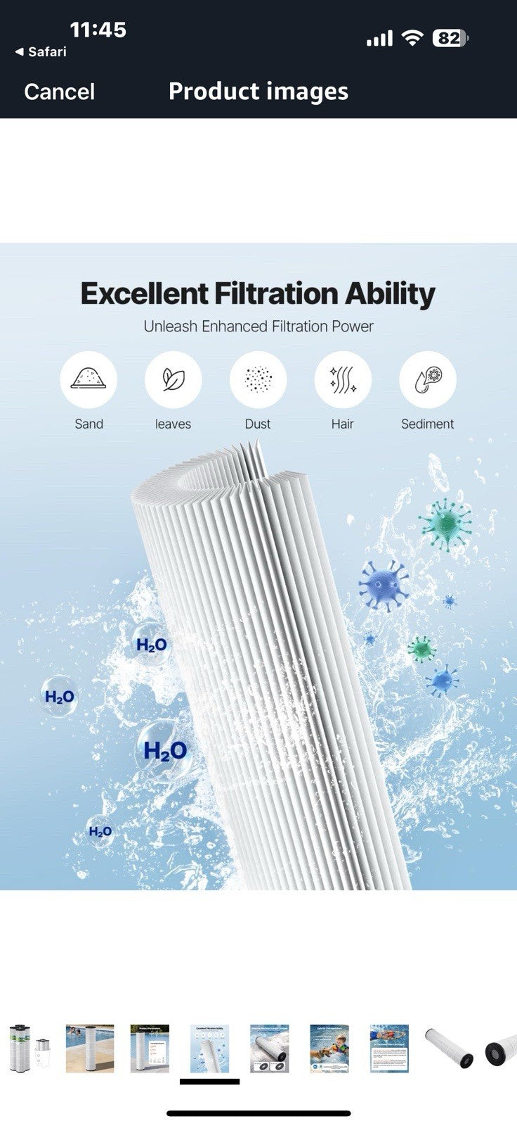 VEVOR PLFPCC130 Pool Filter Replaces Pentair CCP520, R173578,