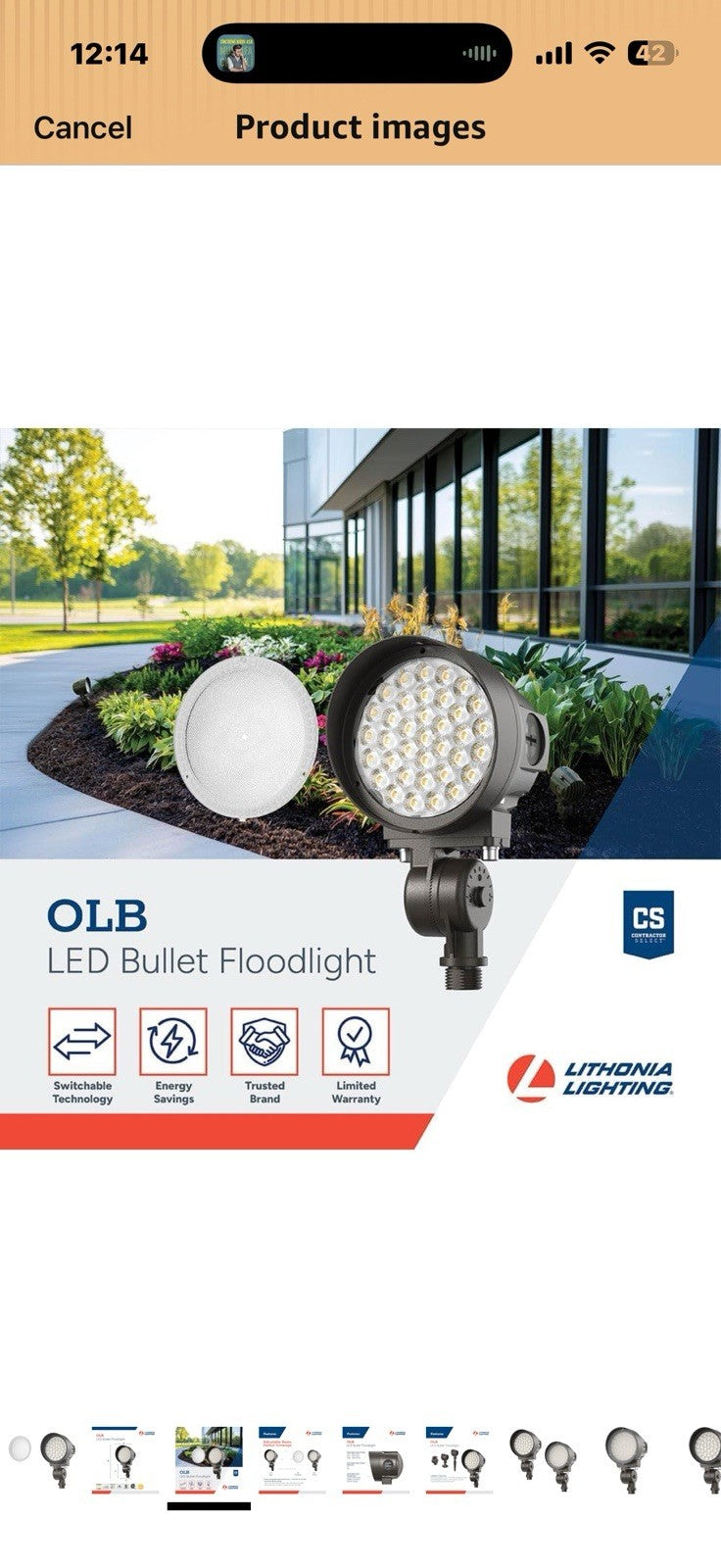 Lithonia Lighting 36-in-1 OLB LED Floodlight Outdoor Light Fixture