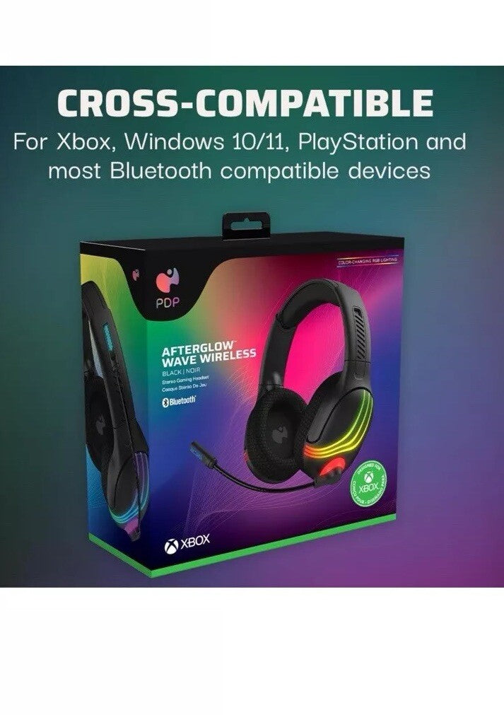 PDP Afterglow Wave Wireless Headset with Mic for Xbox Series X|S, Windows