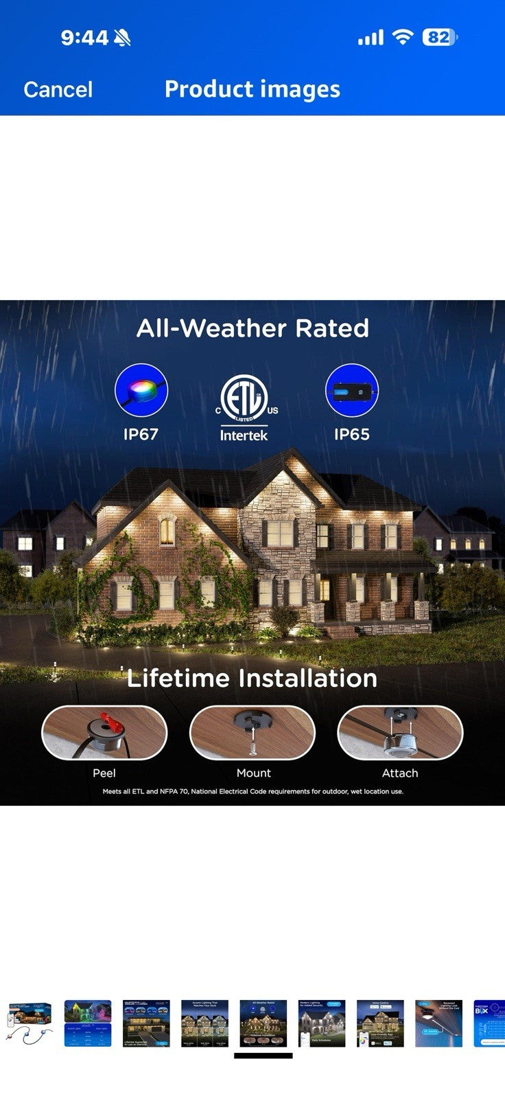 Enbrighten Vibe Eternity Accent Permanent Outdoor Lights for House,