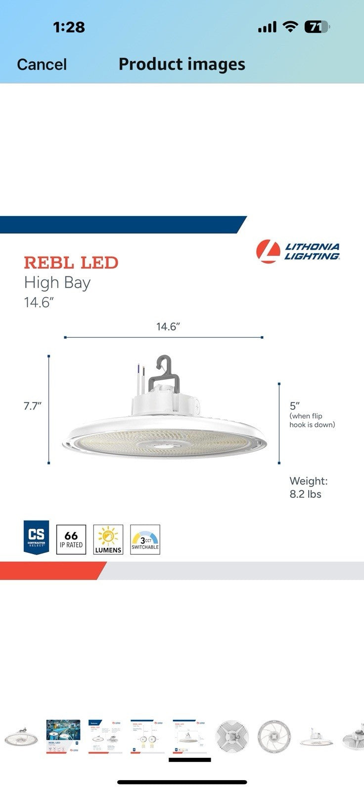Lithonia Lighting REBL Round High Bay LED Light