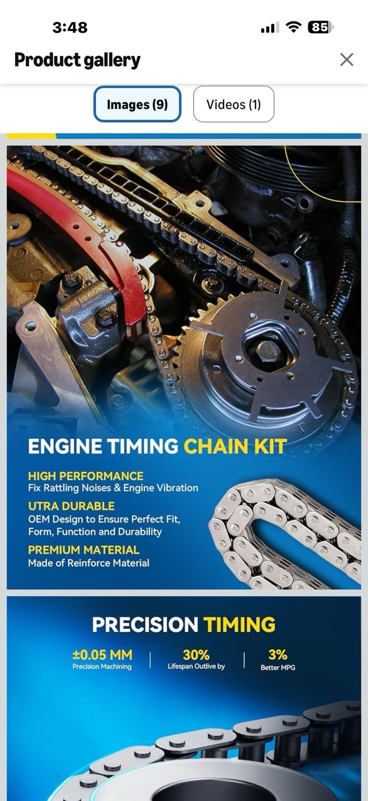 PHILTOP Engine Timing Chain Kit with Water Pump, Compatible with Ford Explorer