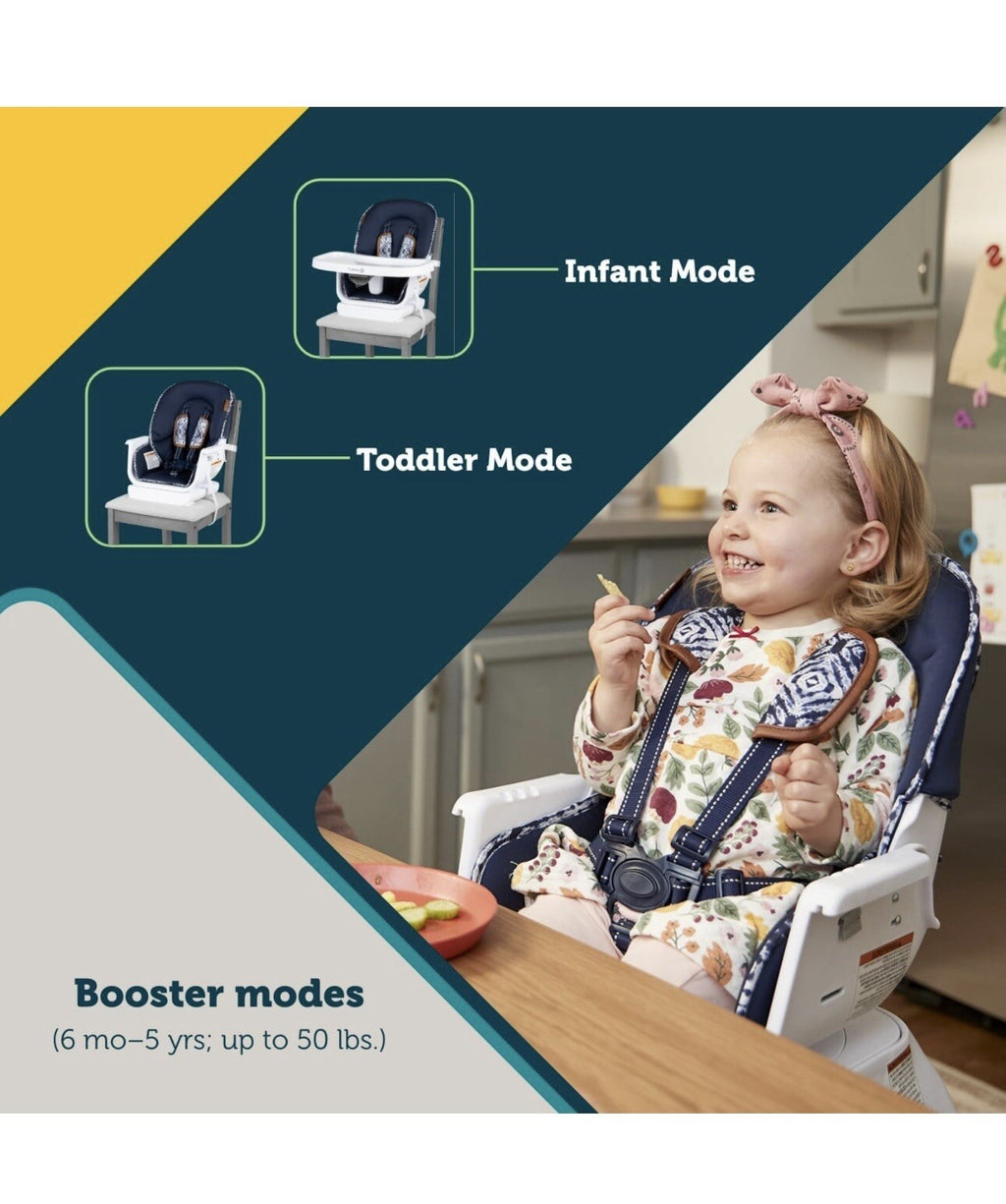 Safety 1st Grow and Go Rotating High Chair, Navy Ink
