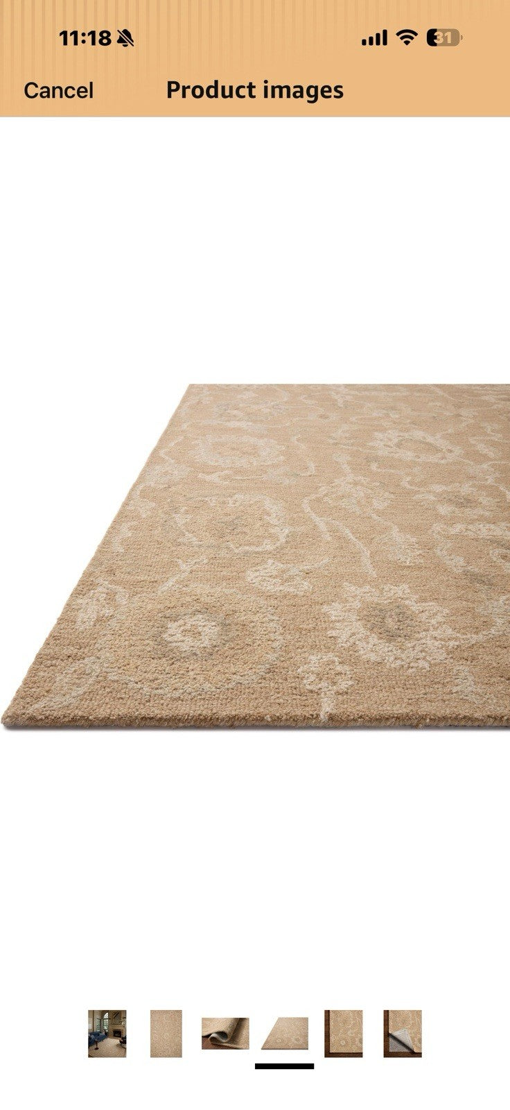 Loloi Chris Loves Julia Dorothea Collection DRT-01 Sand/Pebble 5'-0" x 7'-6"
