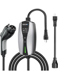 Level 1/2 EV Charger, 16Amp Adjustable Current NEMA 5-15 Plug/NEMA 6-20