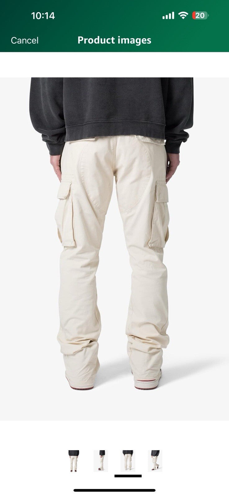 mnml Men's Bootcut Cargo Pants 40 Regular