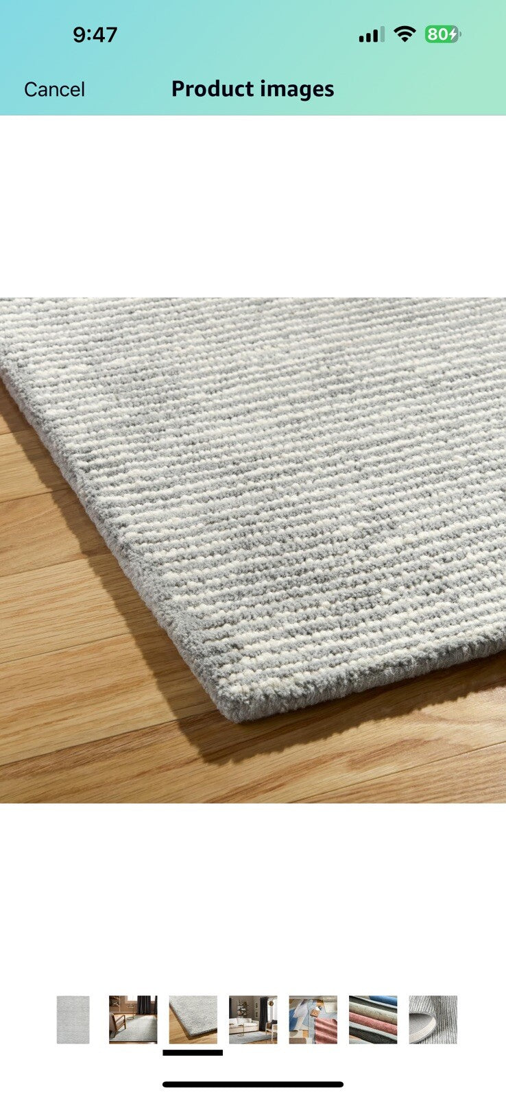TOWN & COUNTRY LUXE Rita Ribbed Textured Hand Tufted 100% Wool Area 8* 10