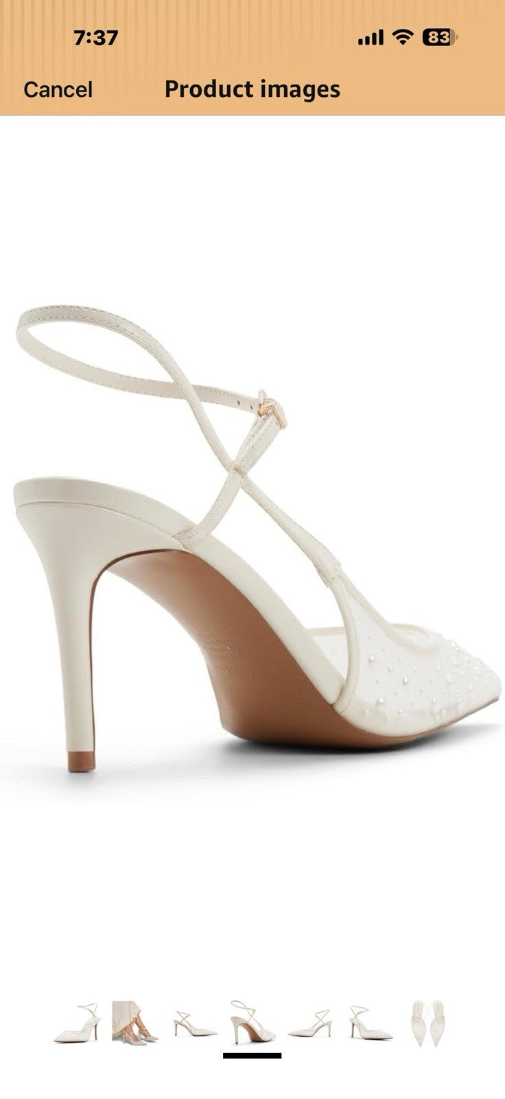 ALDO Womens Kymmberly Pearl Mesh Asymmetrical Stiletto Pump Size 11