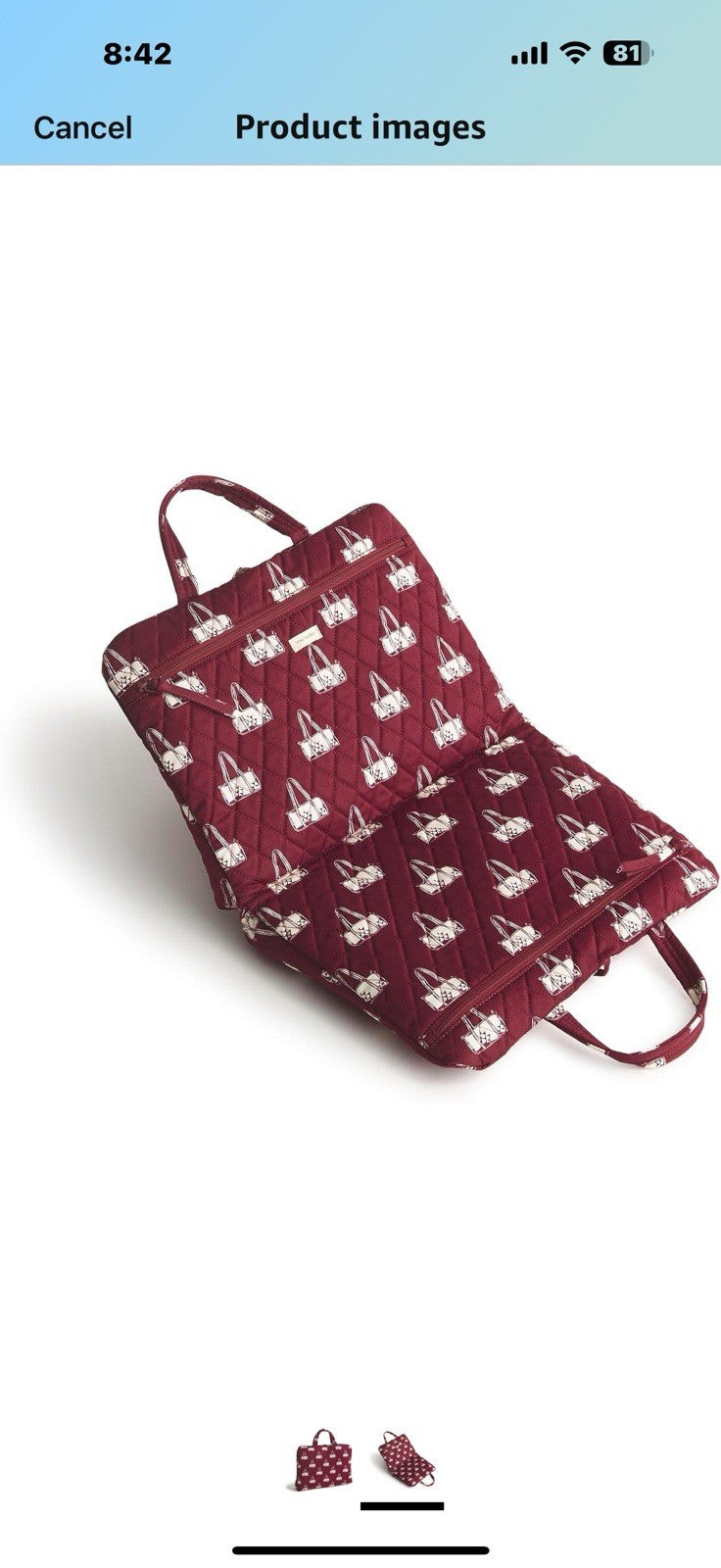 Vera Bradley Premium Cotton Tie Travel Organizer