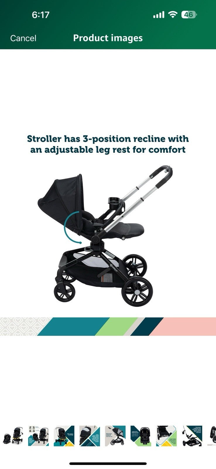 Safety 1ˢᵗ® Turn and Go™ 360° Rotating Modular Travel System, Shade
