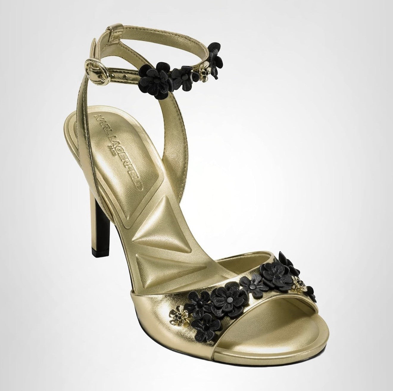 KARL LAGERFELD womens Kallie Flower Embellishment Dress Heel Size 11
