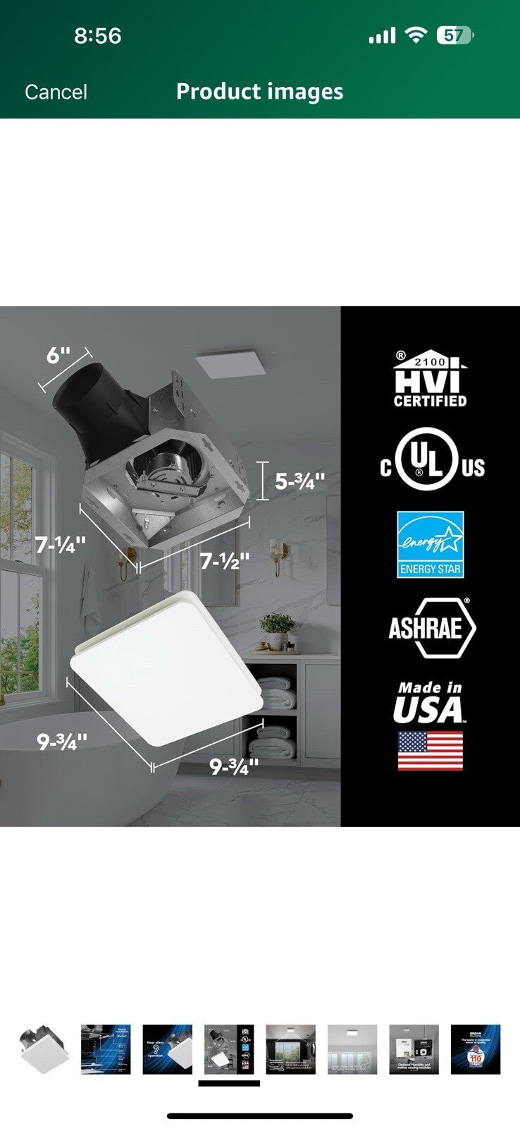 Broan-NuTone EVOLVE Premium Bathroom Exhaust Fan w/Continuous 