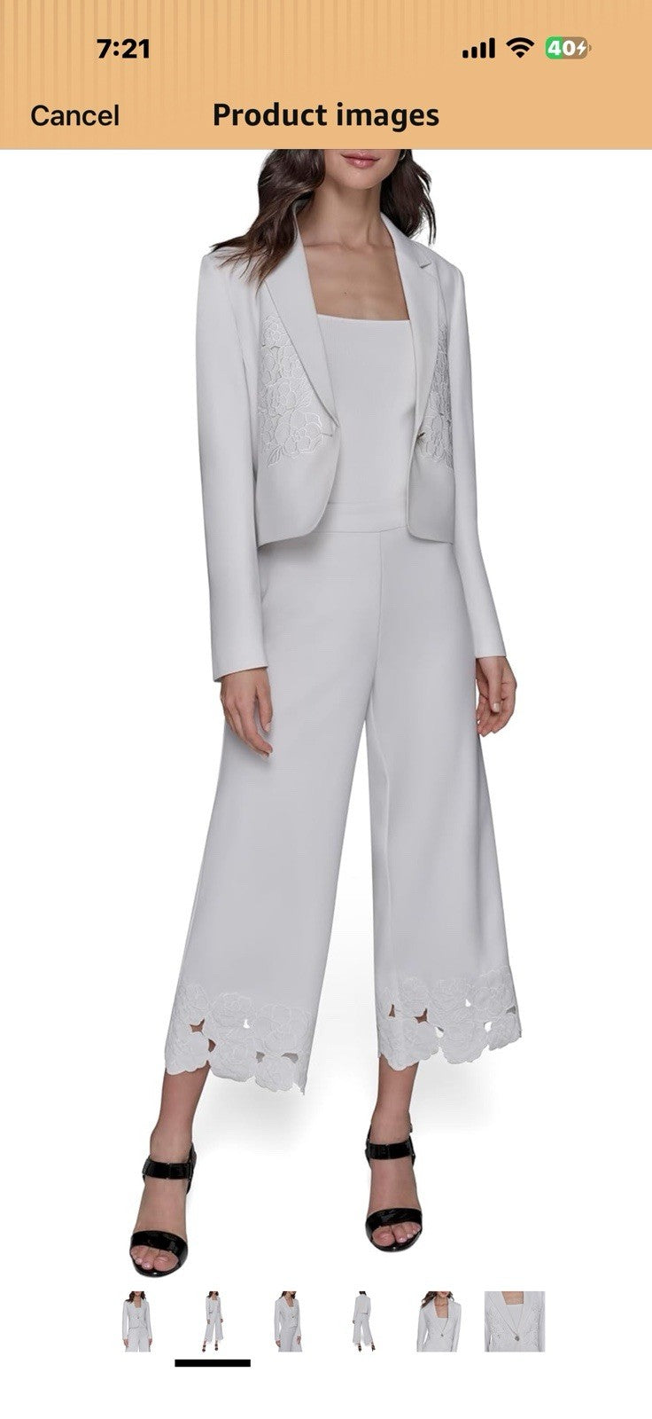 KARL LAGERFELD womens Cropped Long Sleeve Jacket