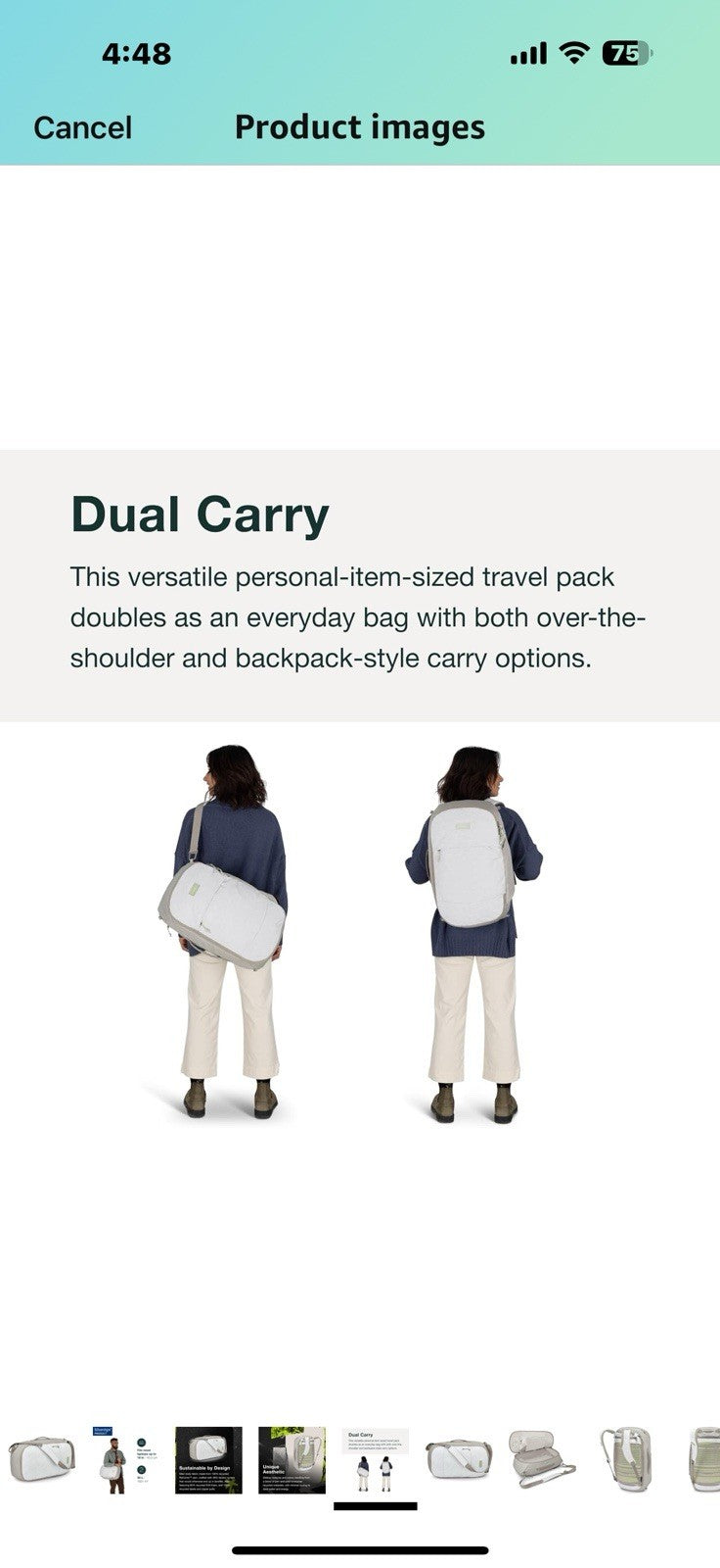 Osprey Arcane Earth Hip Fanny Pack, Pediment Grey Block