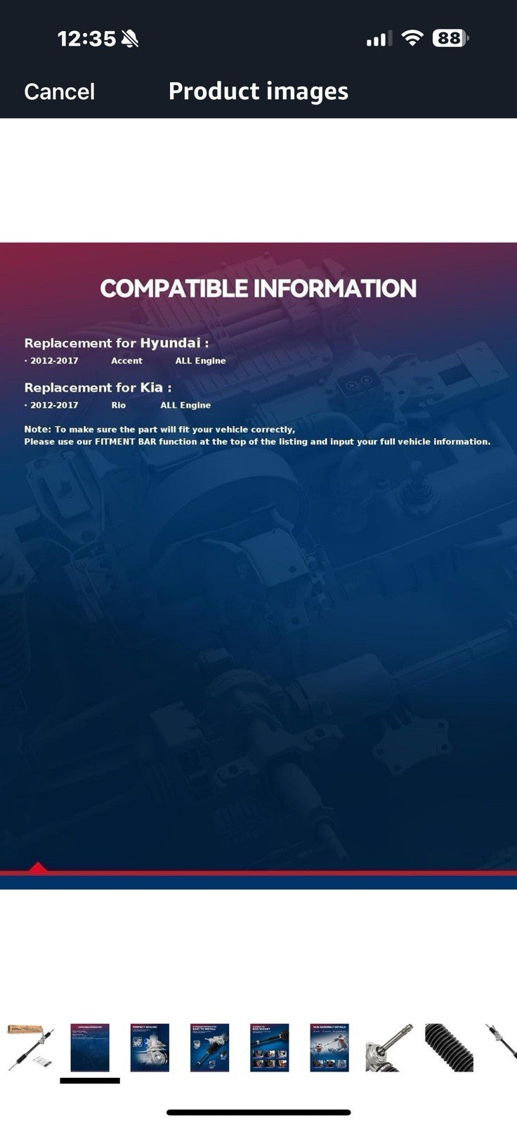 KAX Manual Steering Rack and Pinion Compatible with Hyundai Accent 2012