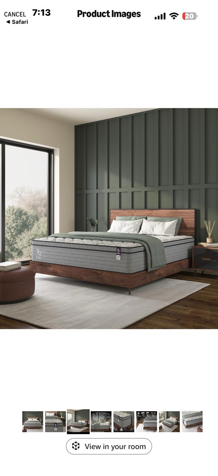 NapQueen Elite Series Machka Twin Size Mattress, 10 Inch Cooling Gel Memory