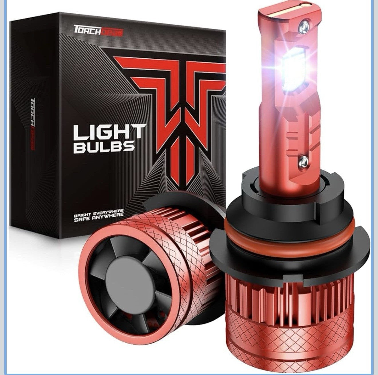 Torchbeam 2026 9007 Bulbs, 91000LM 15X Super Brighter 9007 Fog Upgrade,