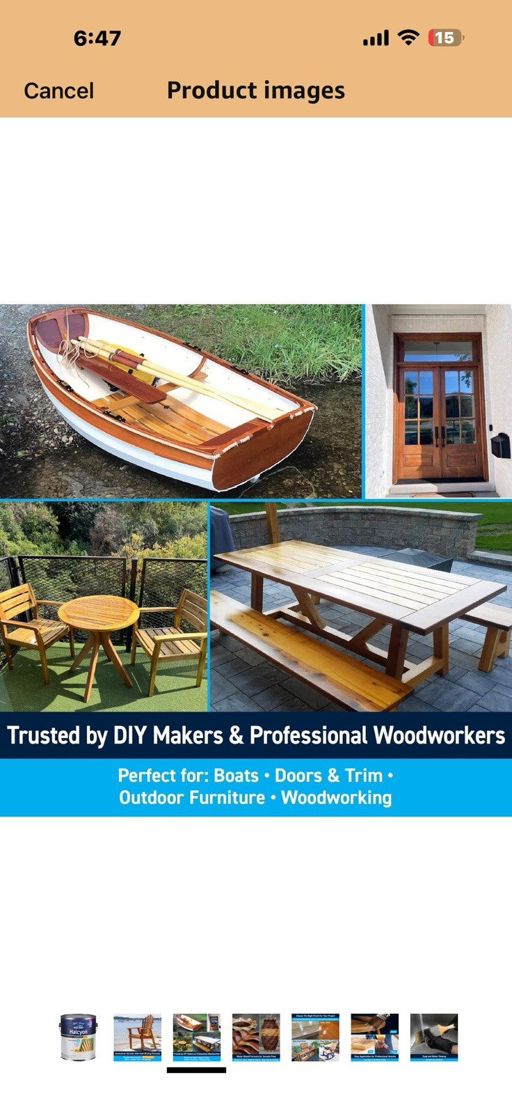TotalBoat Halcyon Water-Based Marine Varnish | Fast-Drying Polyurethane