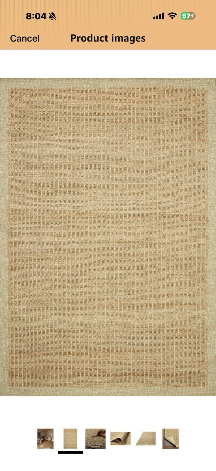 Loloi Amber Lewis Lilah Collection LIH-01 Natural/Antique Ivory 5'-0" x 7'-6"