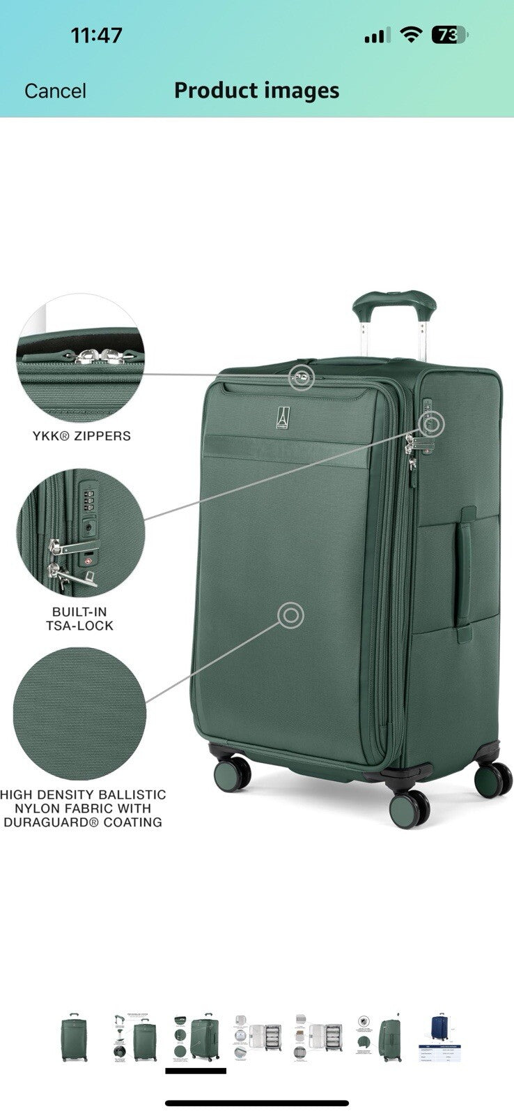 Travelpro VersaPack+ Lightweight Softside Expandable Checked Luggage, 29 Inch 