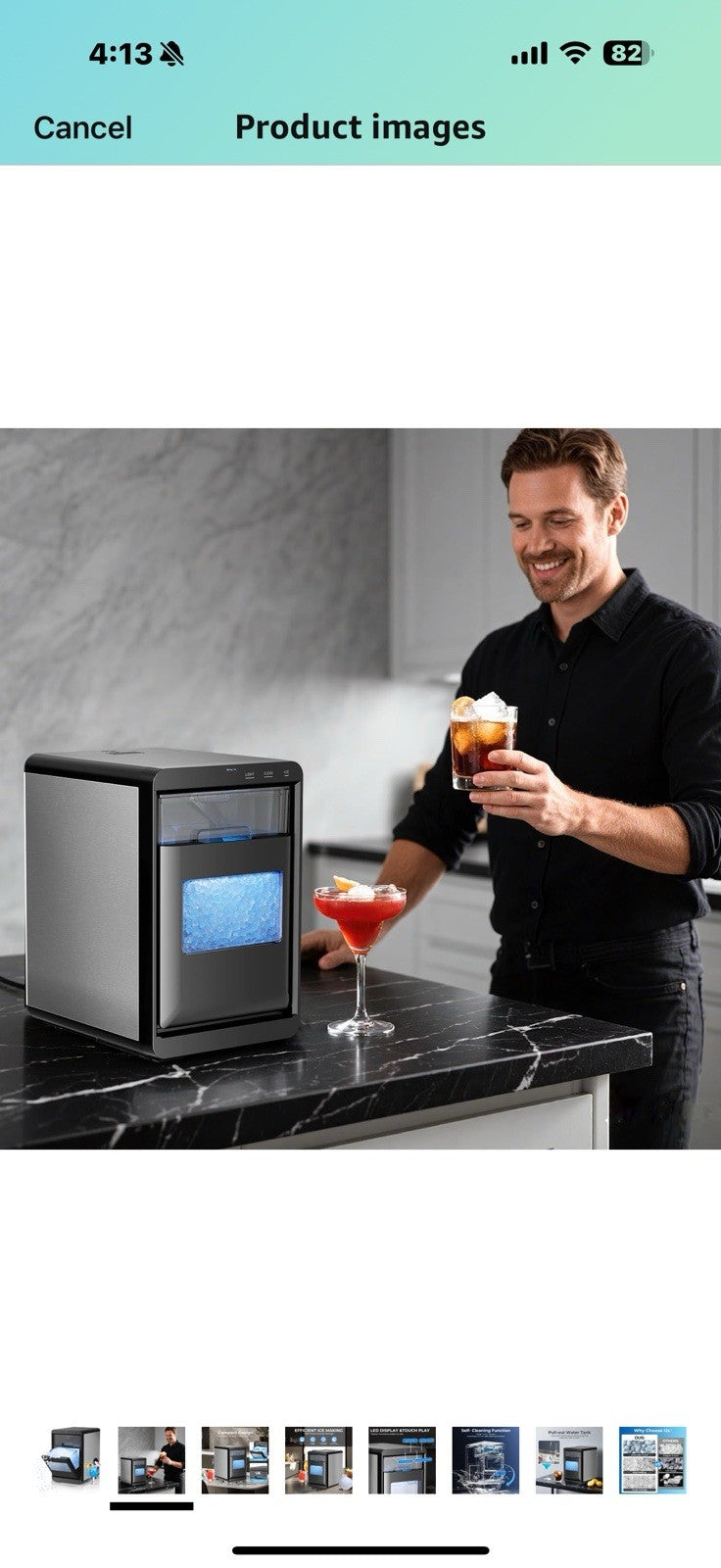 Antarctic Star Nugget Ice Maker Countertop - 44LB/Day, Self-Cleaning