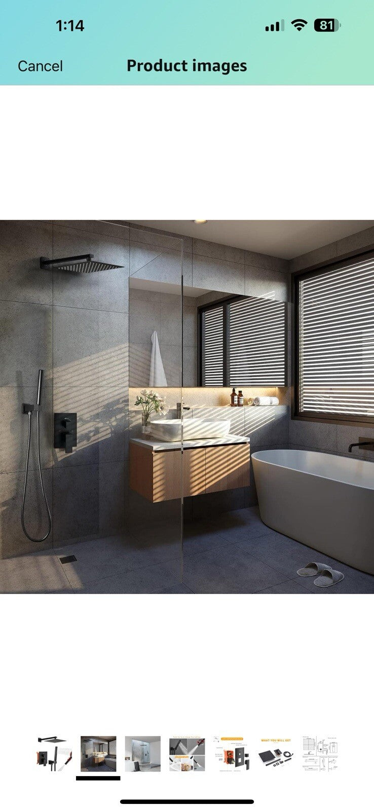 BESy 10 Inch Solid Brass Shower System Fixture High Pressure Mixer Shower Head 