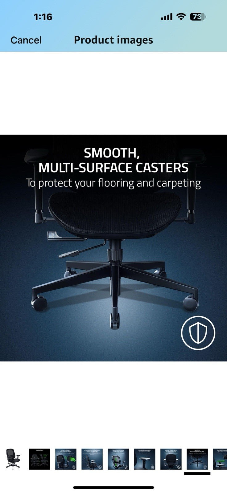 Razer Fujin Mesh Ergonomic Gaming Chair: Ultra-Durable & Breathable