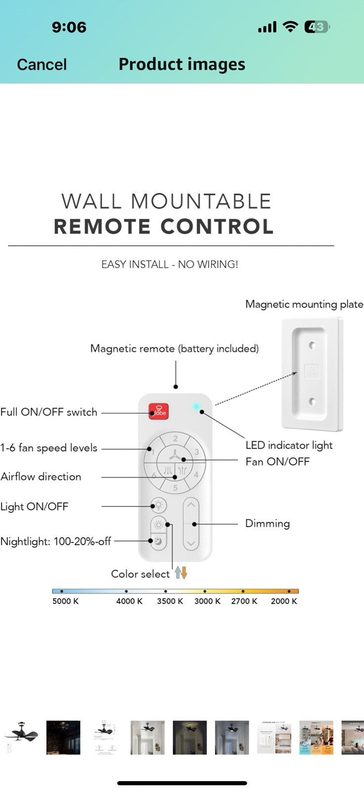 GLOBE Electric 37000106 30" Ceiling Fan with LED Light, Nightlight, Remote 