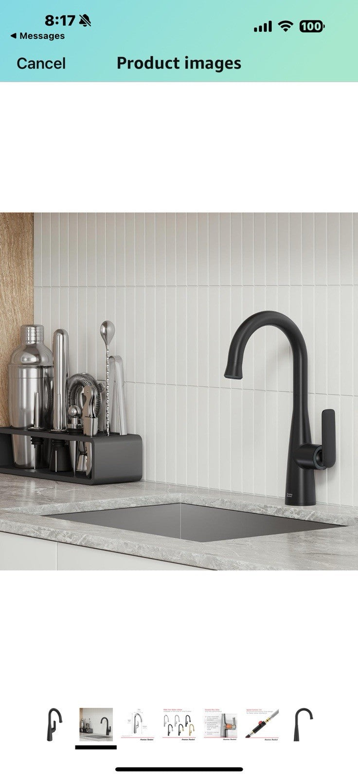 American Standard 1048272430 Aspirations Pull-Matte Black, Sink Faucet, 1.8 GPM